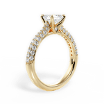Kira Asscher Cut Lab Grown Diamond 18Kt Yellow Gold Engagement Ring - View 4
