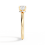 Cara Asscher Cut Lab Grown Diamond 18Kt Yellow Gold Engagement Ring - View 3