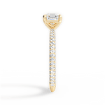 Kristen Asscher Cut Lab Grown Diamond 18Kt Yellow Gold Engagement Ring - View 3