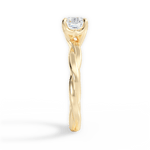 Bianca Asscher Cut Lab Grown Diamond 18Kt Yellow Gold Engagement Ring - View 3