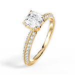 Gail Asscher Cut Lab Grown Diamond 18Kt Yellow Gold Engagement Ring - View 3