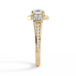 Katherine Asscher Cut Lab Grown Diamond 18Kt Yellow Gold Engagement Ring - View 3