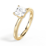 Cara Asscher Cut Lab Grown Diamond 18Kt Yellow Gold Engagement Ring - View 2