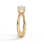 Ada Asscher Cut Lab Grown Diamond 18Kt Yellow Gold Engagement Ring - View 3