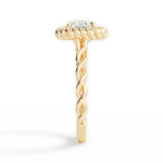 Belinda Asscher Cut Lab Grown Diamond 18Kt Yellow Gold Engagement Ring - View 3