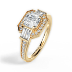Katherine Asscher Cut Lab Grown Diamond 18Kt Yellow Gold Engagement Ring - View 4
