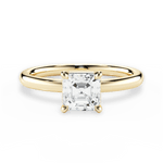 Angela Asscher Cut Lab Grown Diamond 18Kt Yellow Gold Engagement Ring