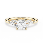 Cynthia Asscher Cut Lab Grown Diamond 18Kt Yellow Gold Engagement Ring