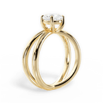 Ada Cushion Cut Lab Grown Diamond 18Kt Yellow Gold Engagement Ring - View 4