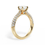 Kira Cushion Cut Lab Grown Diamond 18Kt Yellow Gold Engagement Ring - View 3
