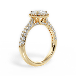 Lucy Cushion Cut Lab Grown Diamond 18Kt Yellow Gold Engagement Ring - View 3