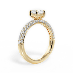 Kylie Cushion Cut Lab Grown Diamond 18Kt Yellow Gold Engagement Ring - View 3