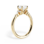 Cynthia Cushion Cut Lab Grown Diamond 18Kt Yellow Gold Engagement Ring - View 4