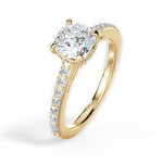 Joan Cushion Cut Lab Grown Diamond 18Kt Yellow Gold Engagement Ring - View 4