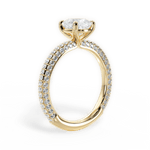 Kristen Cushion Cut Lab Grown Diamond 18Kt Yellow Gold Engagement Ring - View 4