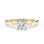 Aaliyah Cushion Cut Lab Grown Diamond 18Kt Yellow Gold Engagement Ring