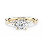 Cynthia Cushion Cut Lab Grown Diamond 18Kt Yellow Gold Engagement Ring