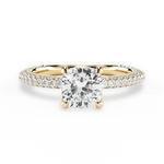 Kristen Cushion Cut Lab Grown Diamond 18Kt Yellow Gold Engagement Ring