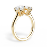 Lila Emerald Cut Lab Grown Diamond 18Kt Yellow Gold Engagement Ring - View 4