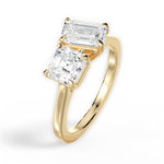 Leticia Emerald Cut Lab Grown Diamond 18Kt Yellow Gold Engagement Ring - View 2