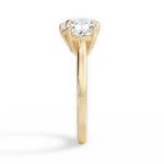 Ellen Emerald Cut Lab Grown Diamond 18Kt Yellow Gold Engagement Ring - View 3