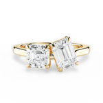 Leticia Emerald Cut Lab Grown Diamond 18Kt Yellow Gold Engagement Ring