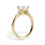 Cynthia Emerald Cut Lab Grown Diamond 18Kt Yellow Gold Engagement Ring - View 2