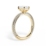 Kristen Emerald Cut Lab Grown Diamond 18Kt Yellow Gold Engagement Ring - View 3