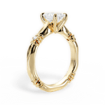 Claire Emerald Cut Lab Grown Diamond 18Kt Yellow Gold Engagement Ring - View 4