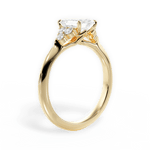 Celeste Emerald Cut Lab Grown Diamond 18Kt Yellow Gold Engagement Ring - View 3
