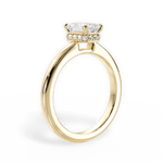 Brianna Emerald Cut Lab Grown Diamond 18Kt Yellow Gold Engagement Ring - View 4