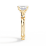 Claire Emerald Cut Lab Grown Diamond 18Kt Yellow Gold Engagement Ring - View 3