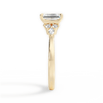 Cynthia Emerald Cut Lab Grown Diamond 18Kt Yellow Gold Engagement Ring - View 3