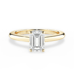 Brianna Emerald Cut Lab Grown Diamond 18Kt Yellow Gold Engagement Ring