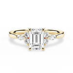 Cynthia Emerald Cut Lab Grown Diamond 18Kt Yellow Gold Engagement Ring