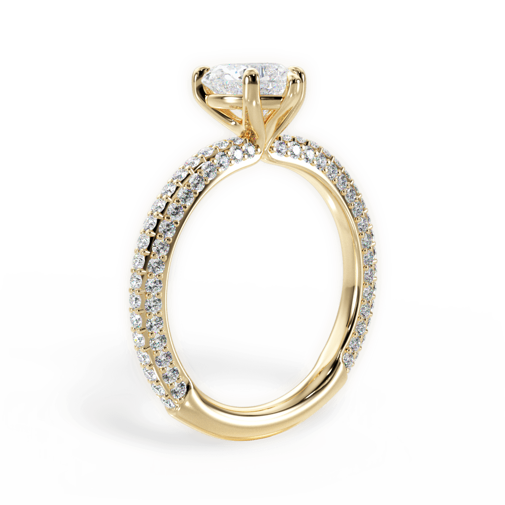 Kristen Heart Cut Lab Grown Diamond 18Kt Yellow Gold Engagement Ring - View 4