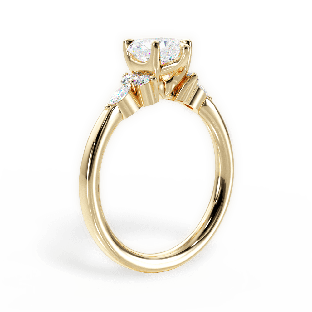 Cynthia Heart Cut Lab Grown Diamond 18Kt Yellow Gold Engagement Ring - View 2