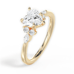 Cynthia Heart Cut Lab Grown Diamond 18Kt Yellow Gold Engagement Ring - View 3