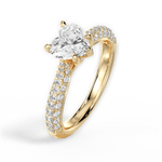 Kira Heart Cut Lab Grown Diamond 18Kt Yellow Gold Engagement Ring - View 2