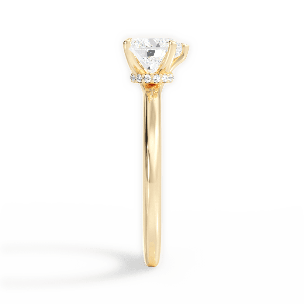 Cara Heart Cut Lab Grown Diamond 18Kt Yellow Gold Engagement Ring - View 3