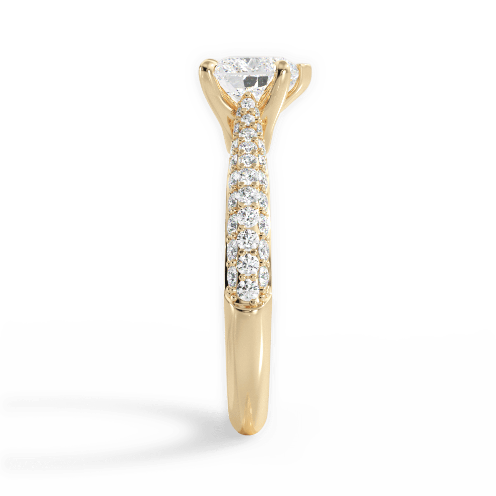 Kira Heart Cut Lab Grown Diamond 18Kt Yellow Gold Engagement Ring - View 3