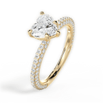 Kristen Heart Cut Lab Grown Diamond 18Kt Yellow Gold Engagement Ring - View 2
