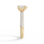 Kylie Heart Cut Lab Grown Diamond 18Kt Yellow Gold Engagement Ring - View 3