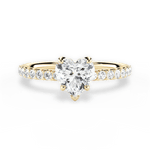Elsie Heart Cut Lab Grown Diamond 18Kt Yellow Gold Engagement Ring