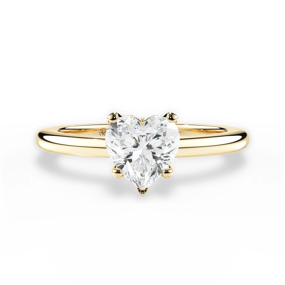 Brianna Heart Cut Lab Grown Diamond 18Kt Yellow Gold Engagement Ring
