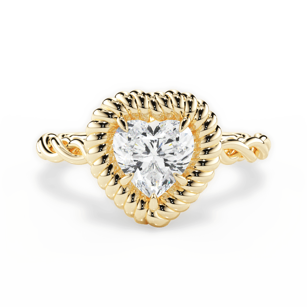 Belinda Heart Cut Lab Grown Diamond 18Kt Yellow Gold Engagement Ring