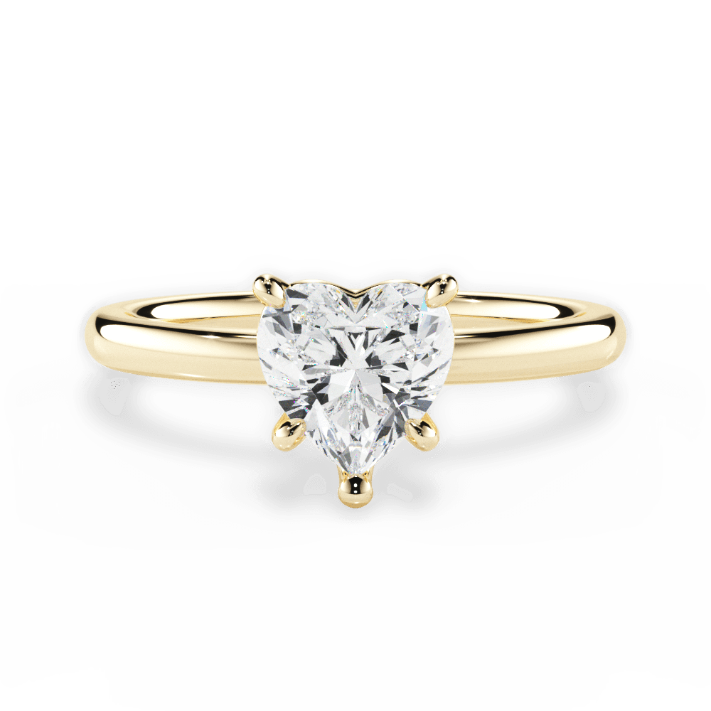Angela Heart Cut Lab Grown Diamond 18Kt Yellow Gold Engagement Ring