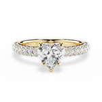 Kylie Heart Cut Lab Grown Diamond 18Kt Yellow Gold Engagement Ring