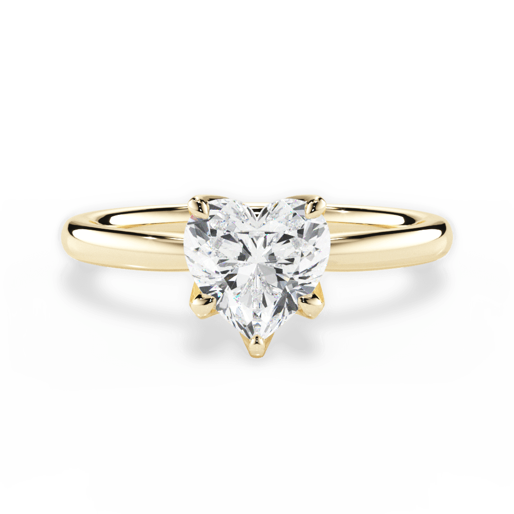 Abigail Heart Cut Lab Grown Diamond 18Kt Yellow Gold Engagement Ring