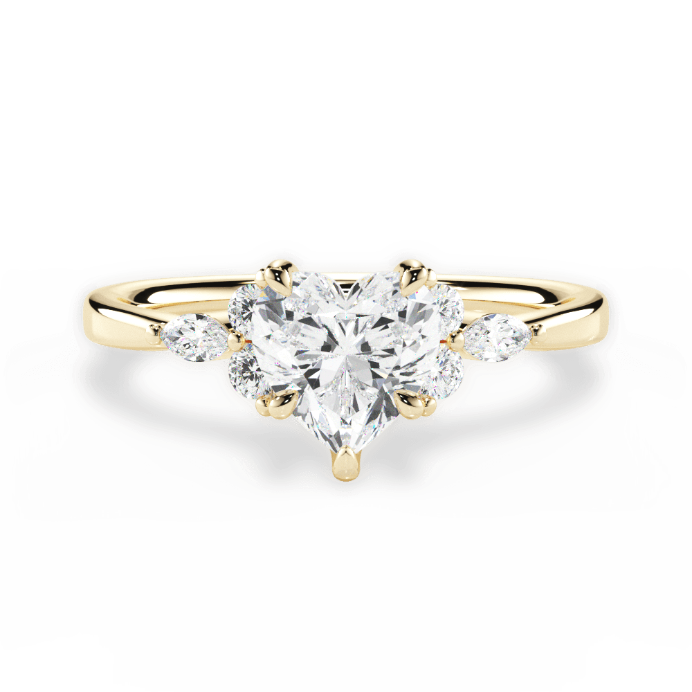 Cynthia Heart Cut Lab Grown Diamond 18Kt Yellow Gold Engagement Ring